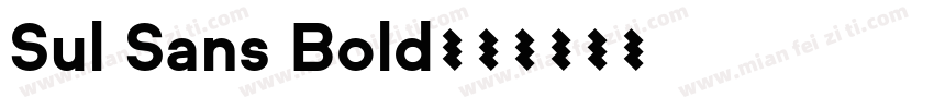 Sul Sans Bold字体转换
